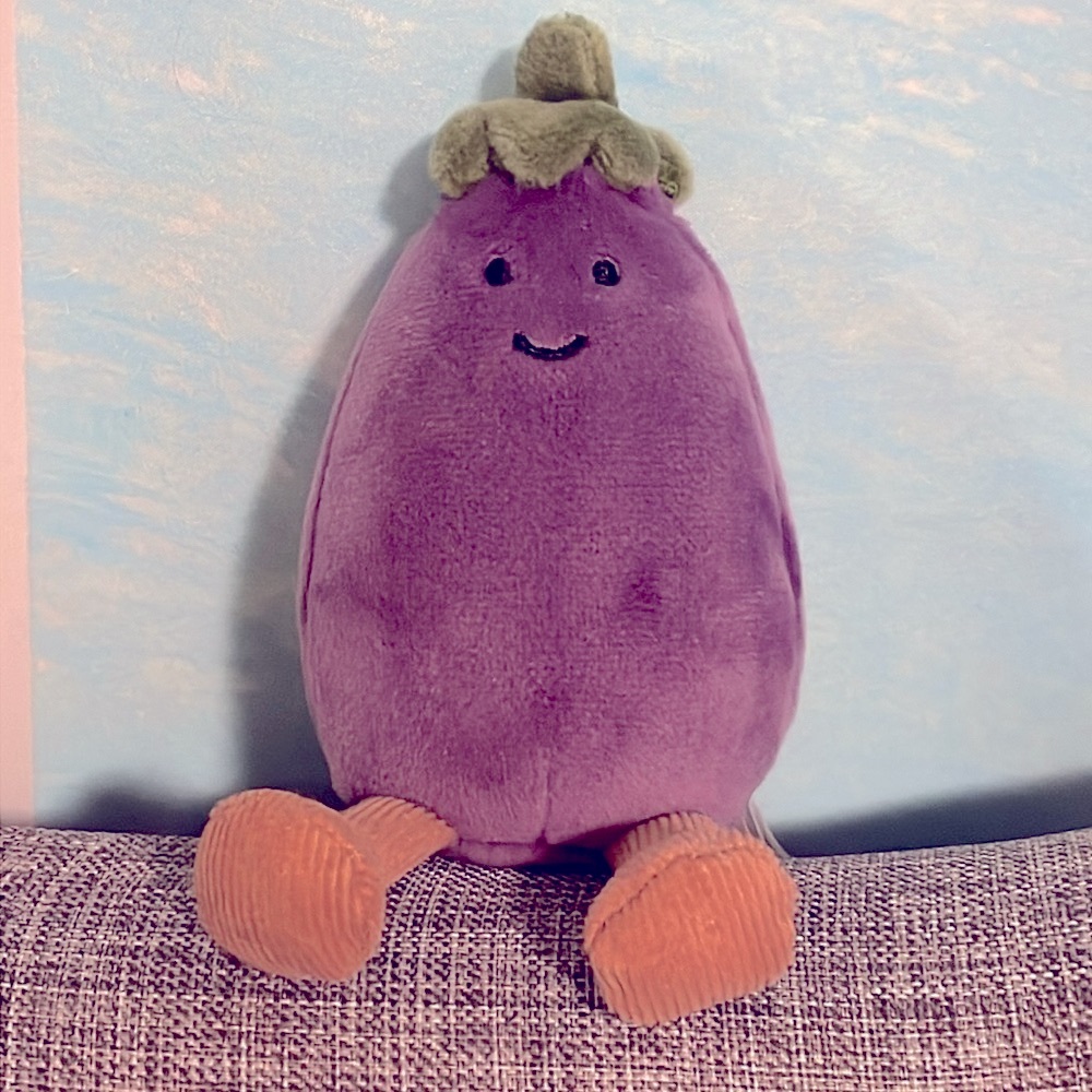Jellycat Vivacious Aubergine Bag Charm - Picture 1 of 5
